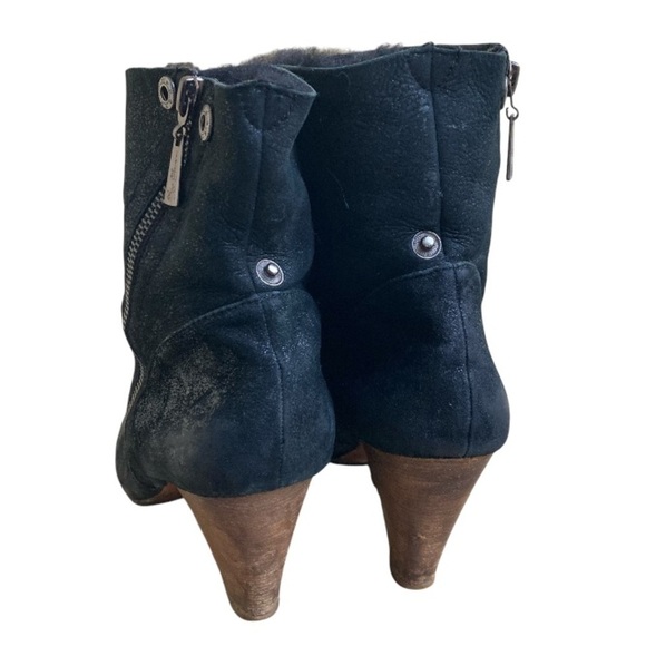 Matt Bernson Valentino Fur Lined Fold Over Booties Size 7 - Picture 4 of 9